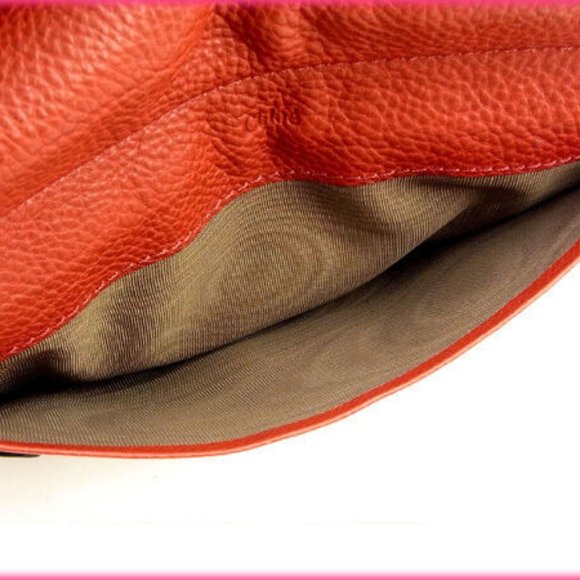 Chloe Wallet Purse Long Wallet Red Gold Woman Authentic Used - Picture 4 of 5